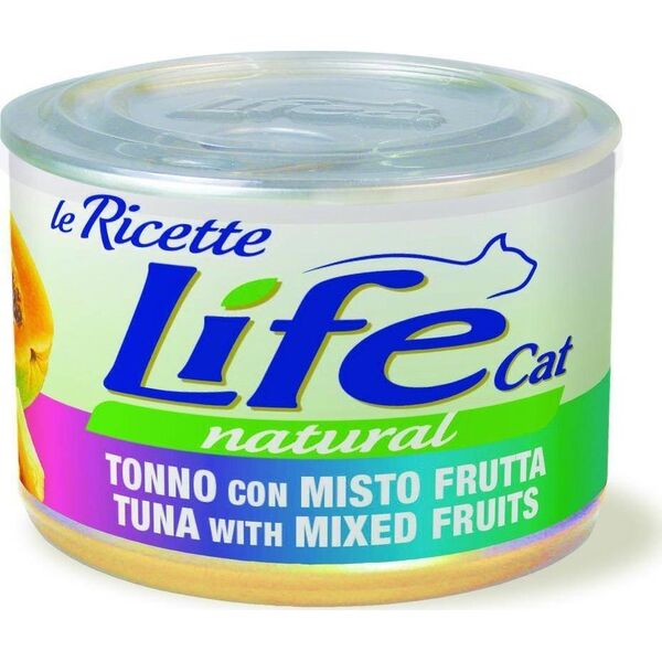Life Pet Care LIFE CAT pusz.150g TUNA + MIX FRUITS LA RICETTE /24