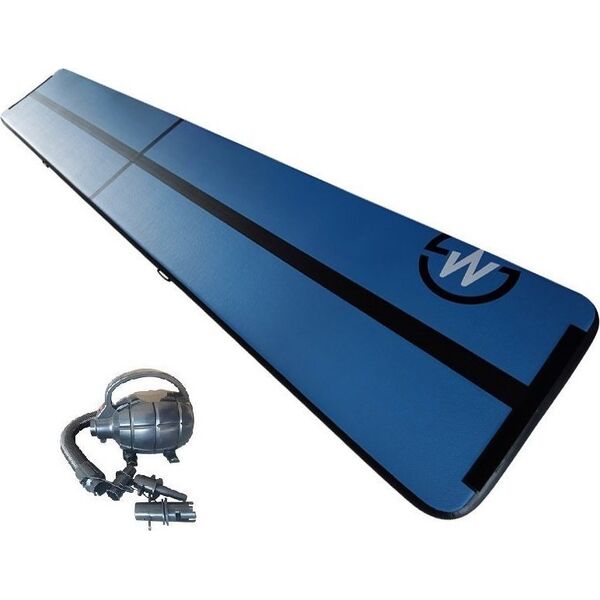 Master Dmuchany materac gimnastyczny MAS-B874-Blue-Black 600 cm x 100 cm x 10 cm niebieski