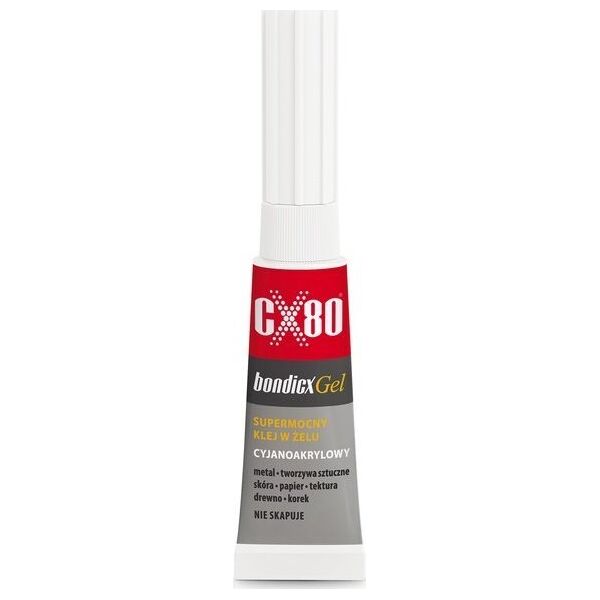 CX80 CX80 bardzo mocny klej cyjanoakrylowy w żelu Bondicx Gel 3 g