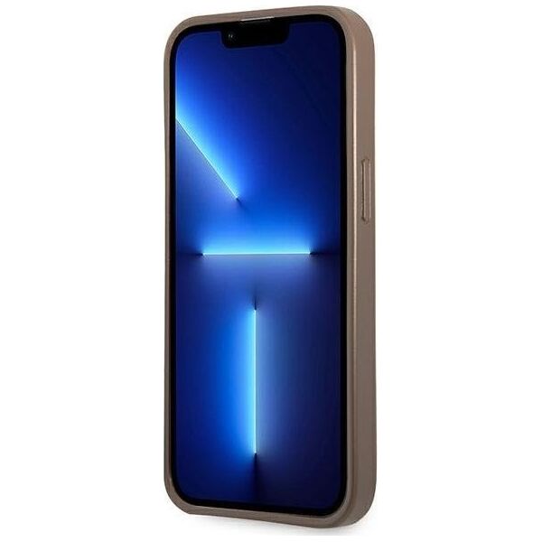 Guess Guess GUHCP13LP4TPW iPhone 13 Pro / 13 6,1" brązowy/brown hardcase 4G Triangle Logo Cardslot NoSize