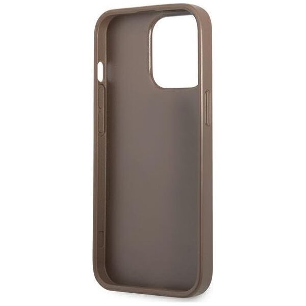 Guess Guess GUHCP13LP4TPW iPhone 13 Pro / 13 6,1" brązowy/brown hardcase 4G Triangle Logo Cardslot NoSize