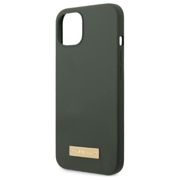 Guess Guess GUHMP13MSBPLA iPhone 13 6,1" zielony/khaki hard case Silicone Logo Plate MagSafe NoSize