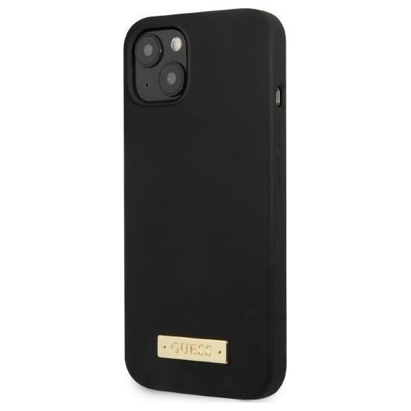 Guess Guess GUHMP13SSPLK iPhone 13 mini 5,4" czarny/black hard case Silicone Logo Plate MagSafe NoSize