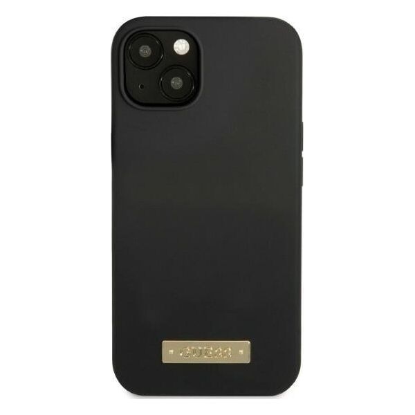 Guess Guess GUHMP13SSPLK iPhone 13 mini 5,4" czarny/black hard case Silicone Logo Plate MagSafe NoSize