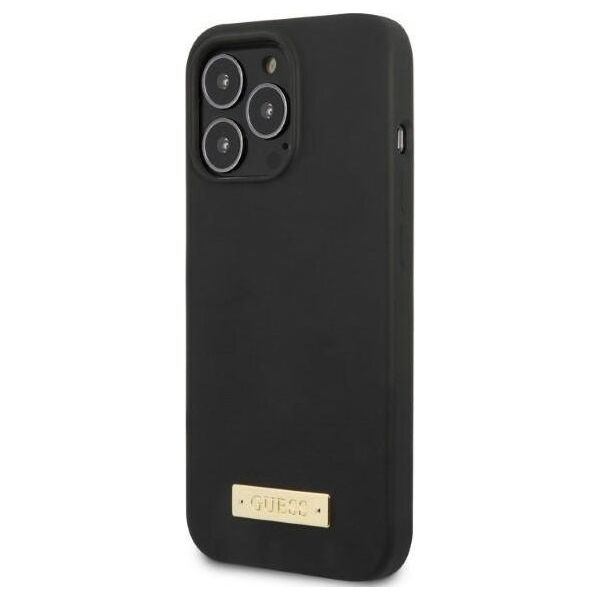 Guess Guess GUHMP13XSPLK iPhone 13 Pro Max 6,7" czarny/black hard case Silicone Logo Plate MagSafe NoSize