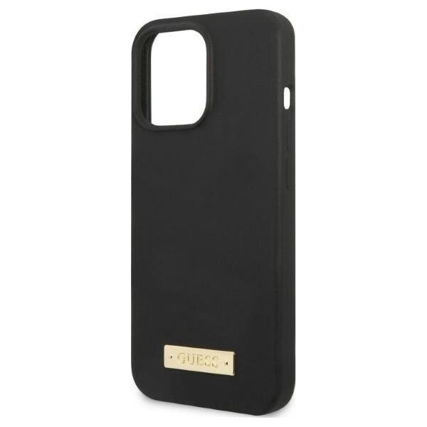 Guess Guess GUHMP13XSPLK iPhone 13 Pro Max 6,7" czarny/black hard case Silicone Logo Plate MagSafe NoSize