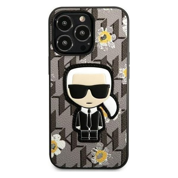 Karl Lagerfeld Karl Lagerfeld KLHCP13LPMNFIK1 iPhone 13 Pro / 13 6,1" szary/grey Flower Ikonik Karl NoSize