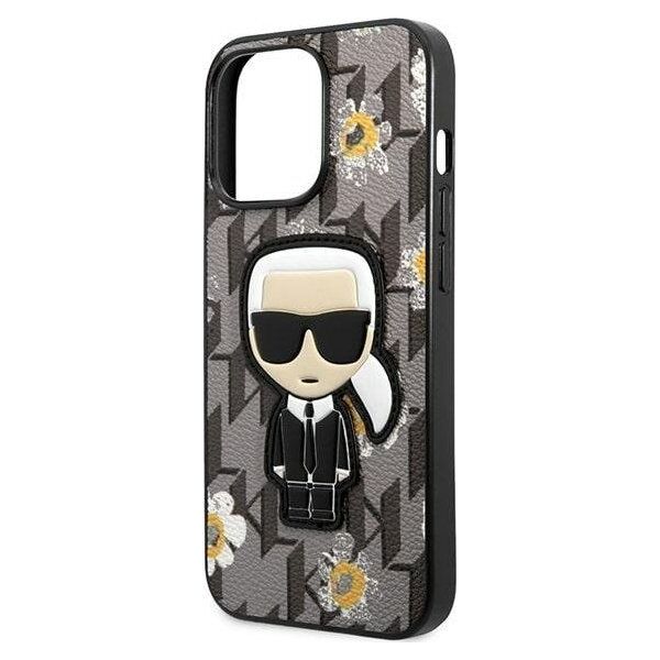 Karl Lagerfeld Karl Lagerfeld KLHCP13LPMNFIK1 iPhone 13 Pro / 13 6,1" szary/grey Flower Ikonik Karl NoSize