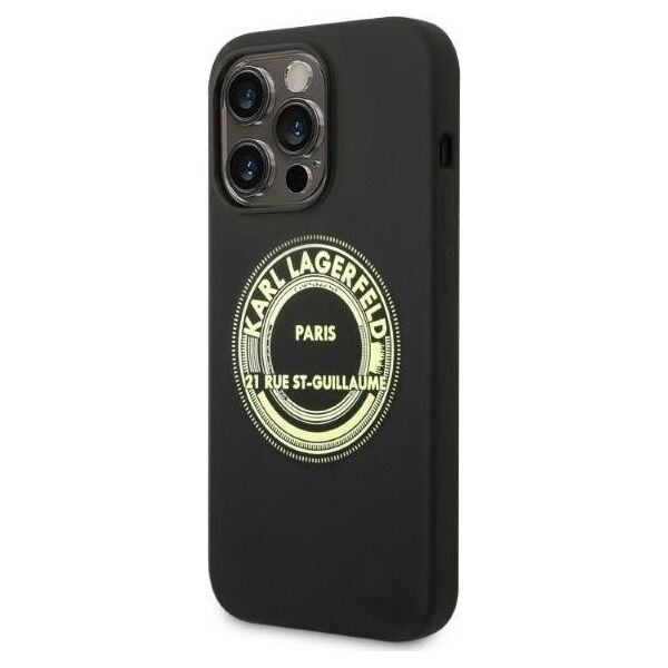 Karl Lagerfeld Karl Lagerfeld KLHCP14LSRSGRCK iPhone 14 Pro 6,1" hardcase czarny/black Silicone RSG NoSize