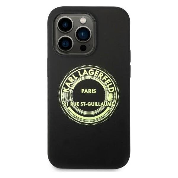 Karl Lagerfeld Karl Lagerfeld KLHCP14LSRSGRCK iPhone 14 Pro 6,1" hardcase czarny/black Silicone RSG NoSize