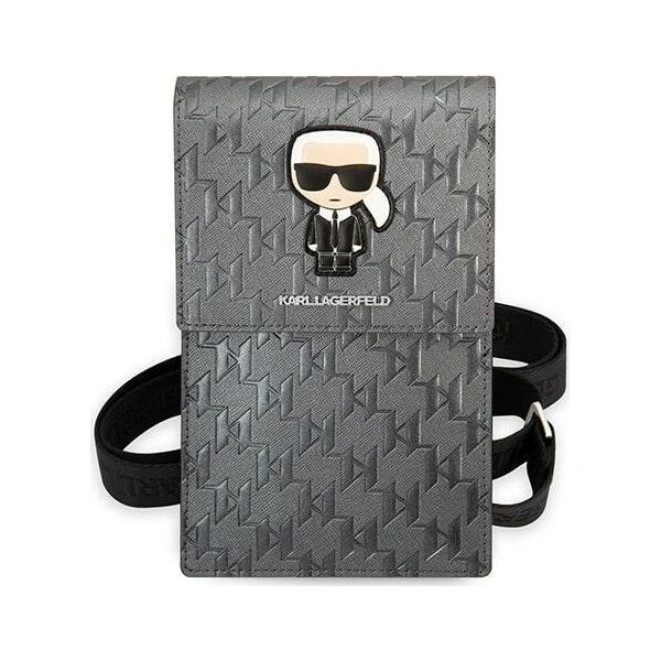 Karl Lagerfeld Karl Lagerfeld Torebka KLWBSAMIPG srebrny/silver Ikonik Karl Monogram Patch NoSize