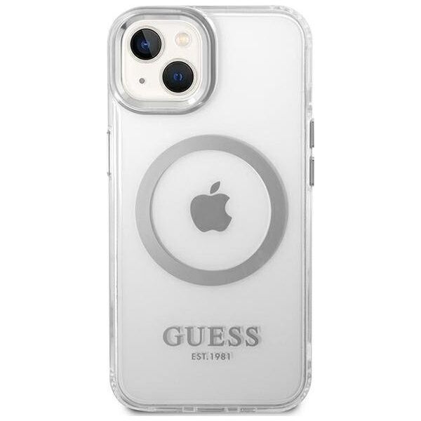 Guess Guess GUHMP14MHTRMS iPhone 14 Plus 6,7" srebrny/silver hard case Metal Outline Magsafe NoSize