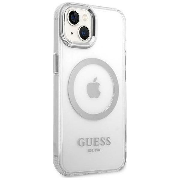 Guess Guess GUHMP14MHTRMS iPhone 14 Plus 6,7" srebrny/silver hard case Metal Outline Magsafe NoSize
