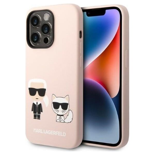 Karl Lagerfeld Karl Lagerfeld KLHMP14LSSKCI iPhone 14 Pro 6,1" hardcase jasnoróżowy/light pink Silicone Karl & Choupette Magsafe NoSize