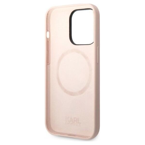 Karl Lagerfeld Karl Lagerfeld KLHMP14LSSKCI iPhone 14 Pro 6,1" hardcase jasnoróżowy/light pink Silicone Karl & Choupette Magsafe NoSize