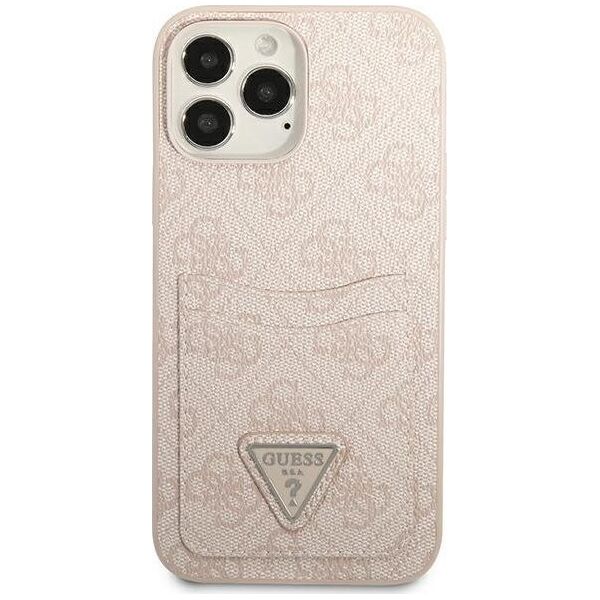 Guess Guess GUHCP13LP4TPP iPhone 13 Pro / 13 6,1" różowy/pink hardcase 4G Triangle Logo Cardslot NoSize