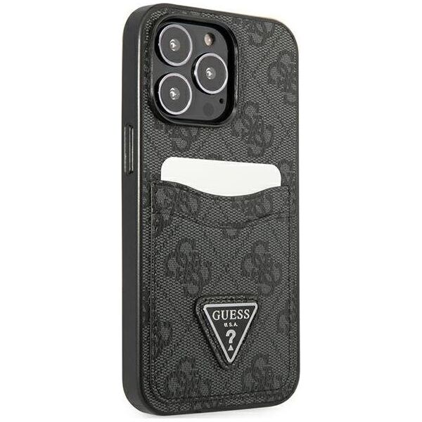 Guess Guess GUHCP13LP4TPK iPhone 13 Pro / 13 6,1" czarny/black hardcase 4G Triangle Logo Cardslot NoSize
