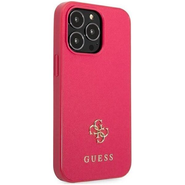 Guess Guess GUHCP13LPS4MF iPhone 13 Pro / 13 6,1" różowy/pink hardcase Saffiano 4G Small Metal Logo NoSize