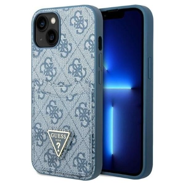 Guess Guess GUHCP13SP4TPB iPhone 13 mini 5,4" niebieski/blue hardcase 4G Triangle Logo Cardslot NoSize