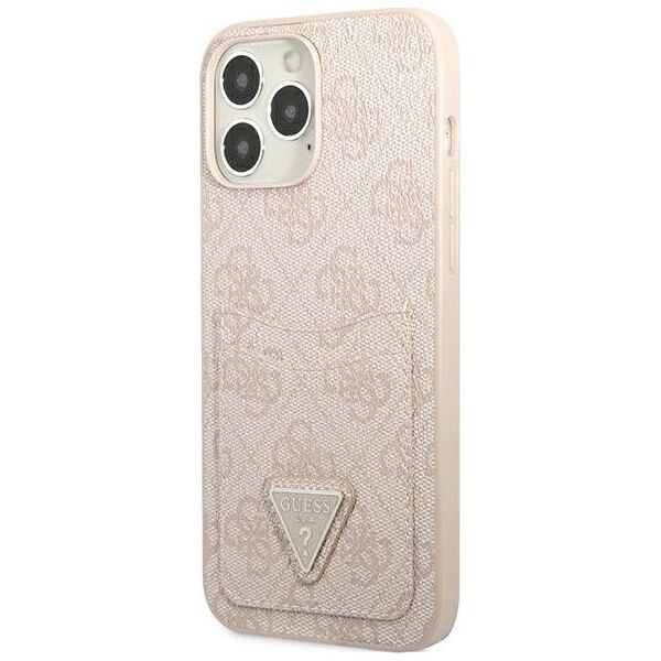 Guess Guess GUHCP13XP4TPP iPhone 13 Pro Max 6,7" różowy/pink hardcase 4G Triangle Logo Cardslot NoSize