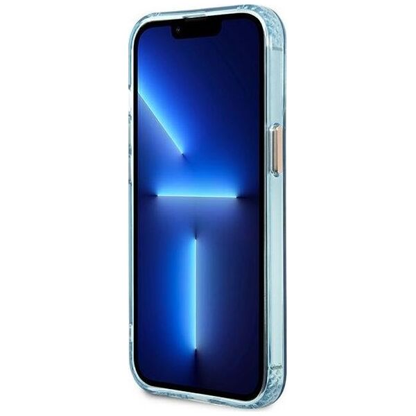 Guess Guess GUHMP13LHTCMB iPhone 13 Pro / 13 6,1" niebieski/blue hard case Gold Outline Translucent MagSafe NoSize