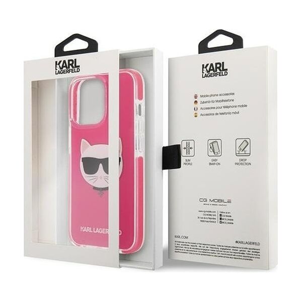 Karl Lagerfeld Karl Lagerfeld KLHCP13XTPECPI iPhone 13 Pro Max 6,7" hardcase fuksja/fuschia Choupette Head NoSize