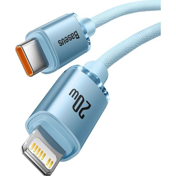 Kabel USB Baseus USB-C - Lightning 2 m Jasnoniebieski (BSU3639)