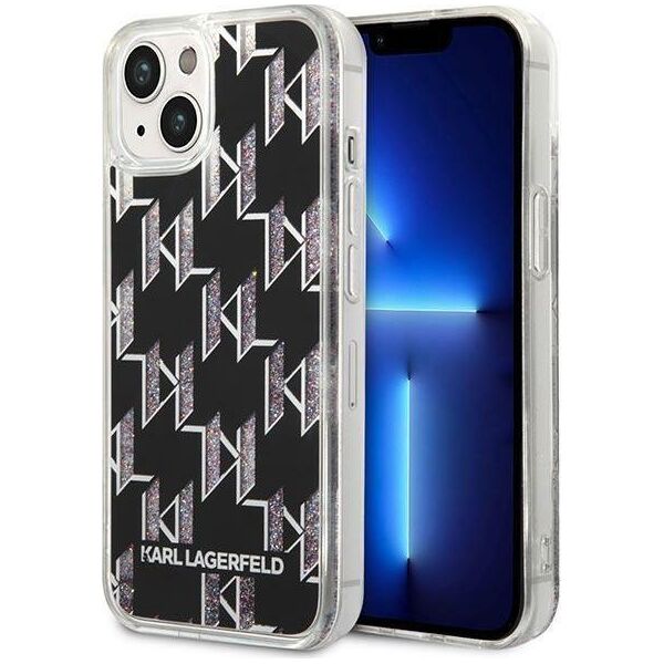 Karl Lagerfeld Karl Lagerfeld KLHCP14SLMNMK iPhone 14 6,1" hardcase czarny/black Liquid Glitter Monogram
