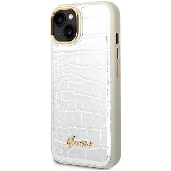Guess Guess GUHCP14MHGCRHS iPhone 14 Plus 6,7" srebrny/silver hardcase Croco Collection NoSize