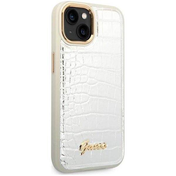Guess Guess GUHCP14MHGCRHS iPhone 14 Plus 6,7" srebrny/silver hardcase Croco Collection NoSize