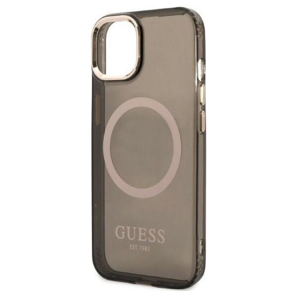 Guess Guess GUHMP13MHTCMK iPhone 13 6,1" czarny/black hard case Gold Outline Translucent MagSafe NoSize