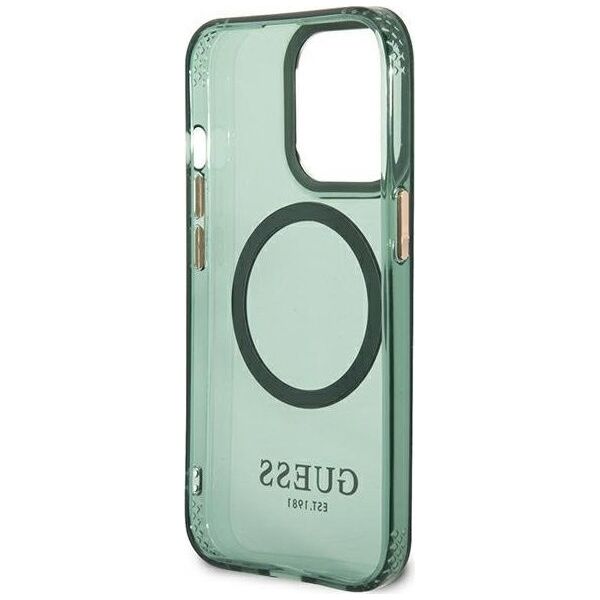 Guess Guess GUHMP13LHTCMA iPhone 13 Pro / 13 6,1" zielony/khaki hard case Gold Outline Translucent MagSafe NoSize