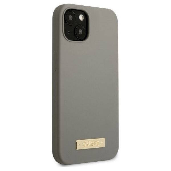 Guess Guess GUHMP13SSPLG iPhone 13 mini 5,4" szary/grey hard case Silicone Logo Plate MagSafe NoSize