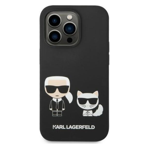 Karl Lagerfeld Karl Lagerfeld KLHMP14LSSKCK iPhone 14 Pro 6,1" hardcase czarny/black Liquid Silicone Karl & Choupette Magsafe NoSize