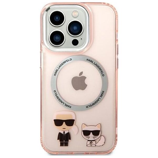 Karl Lagerfeld Karl Lagerfeld KLHMP14XHKCP iPhone 14 Pro Max 6,7" hardcase różowy/pink Karl & Choupette Aluminium Magsafe NoSize