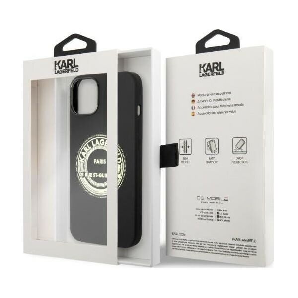 Karl Lagerfeld Karl Lagerfeld KLHCP14MSRSGRCK iPhone 14 Plus 6,7" hardcase czarny/black Silicone RSG NoSize