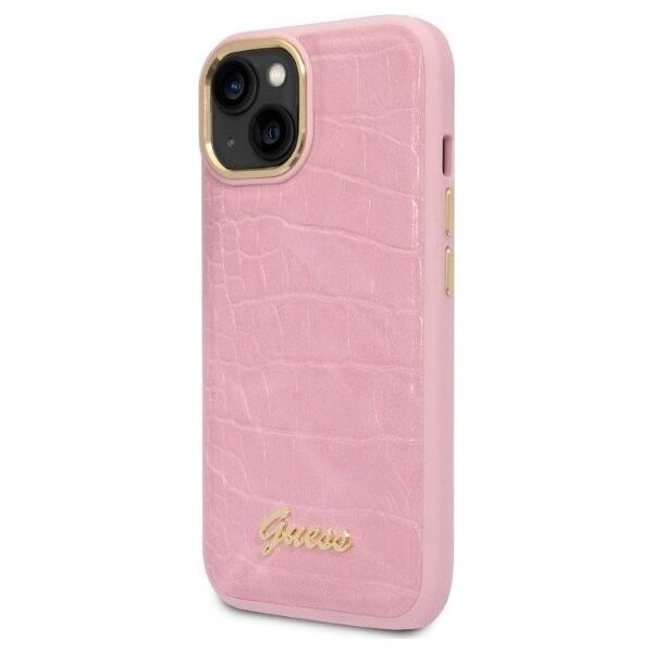 Guess Etui Guess GUHCP14MHGCRHP Apple iPhone 14 Plus różowy/pink hardcase Croco Collection