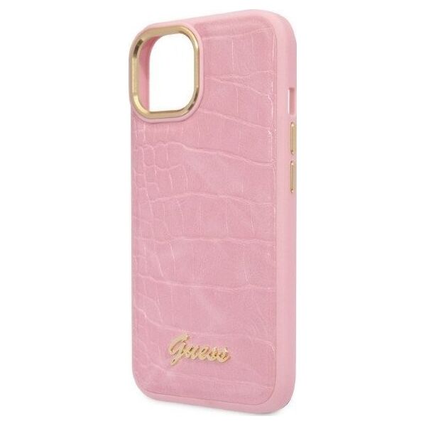 Guess Etui Guess GUHCP14MHGCRHP Apple iPhone 14 Plus różowy/pink hardcase Croco Collection