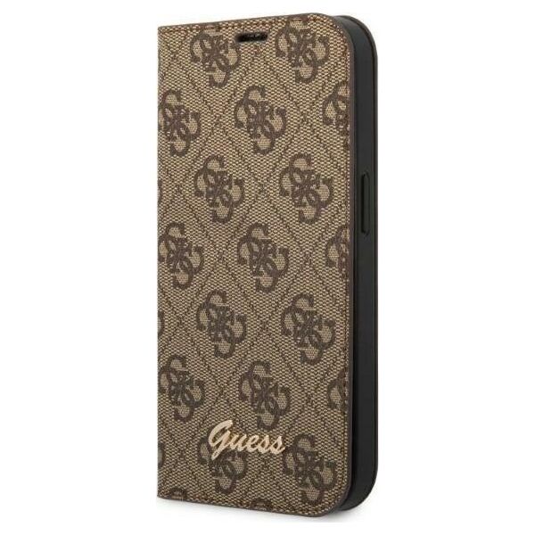 Guess Etui Guess GUBKP14SHG4SHW Apple iPhone 14 brązowy/brown book 4G Vintage Gold Logo