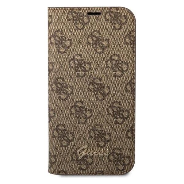 Guess Etui Guess GUBKP14SHG4SHW Apple iPhone 14 brązowy/brown book 4G Vintage Gold Logo