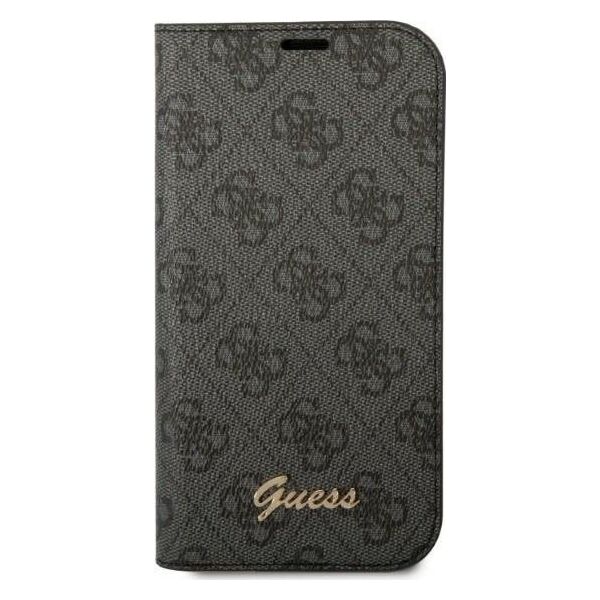 Guess Etui Guess GUBKP14SHG4SHK Apple iPhone 14 czarny/black book 4G Vintage Gold Logo