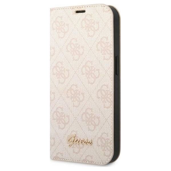 Guess Etui Guess GUBKP14SHG4SHP Apple iPhone 14 różowy/pink book 4G Vintage Gold Logo