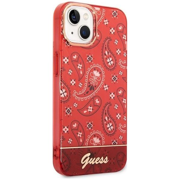 Guess Etui Guess GUHCP14MHGBNHR Apple iPhone 14 Plus czerwony/red hardcase Bandana Paisley