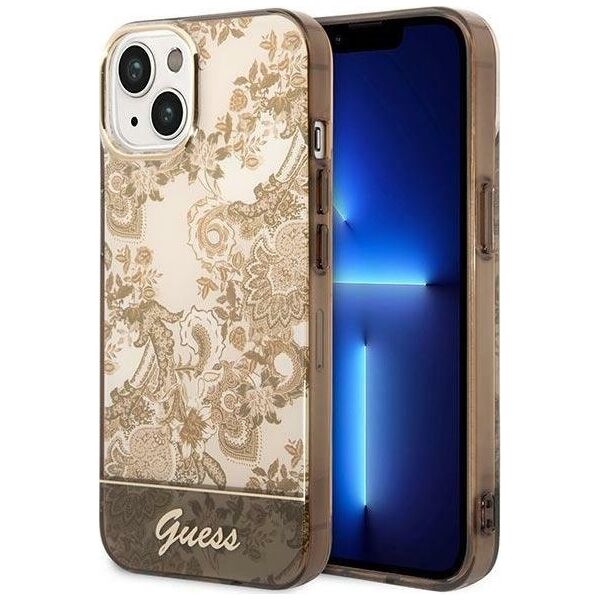 Guess Etui Guess GUHCP14MHGPLHC Apple iPhone 14 Plus ochre hardcase Porcelain Collection