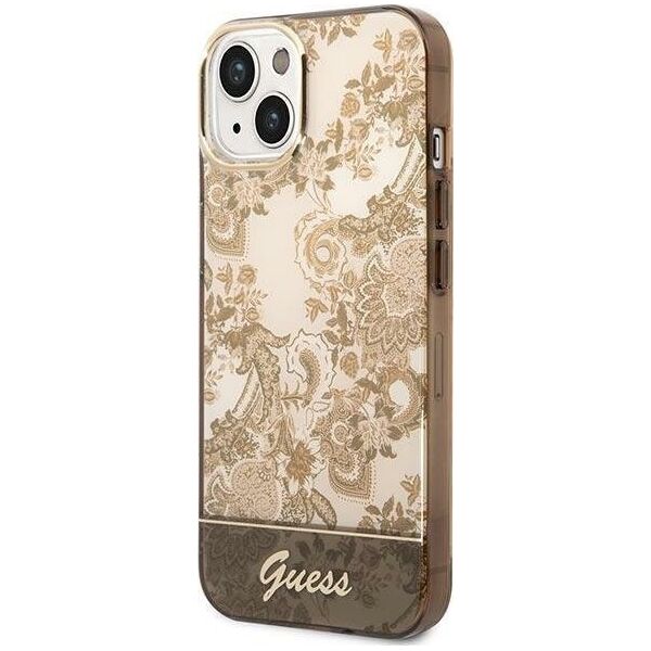 Guess Etui Guess GUHCP14MHGPLHC Apple iPhone 14 Plus ochre hardcase Porcelain Collection