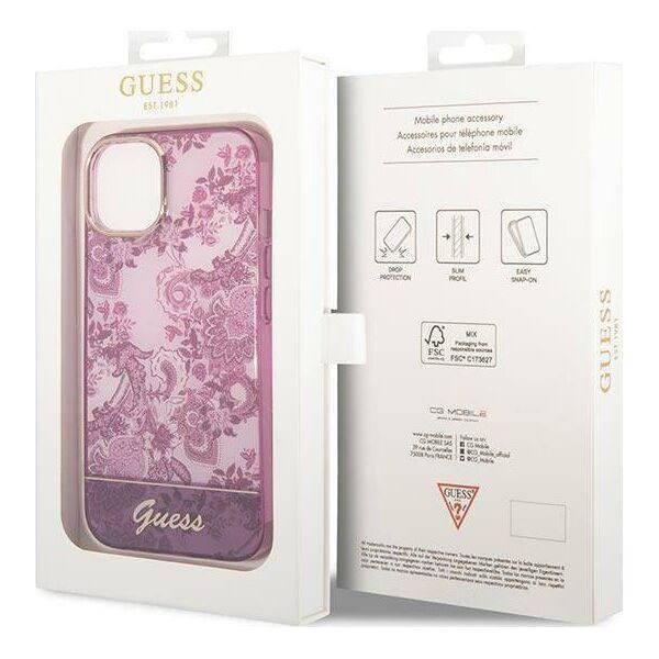 Guess Etui Guess GUHCP14MHGPLHF Apple iPhone 14 Plus fuksja/fuschia hardcase Porcelain Collection