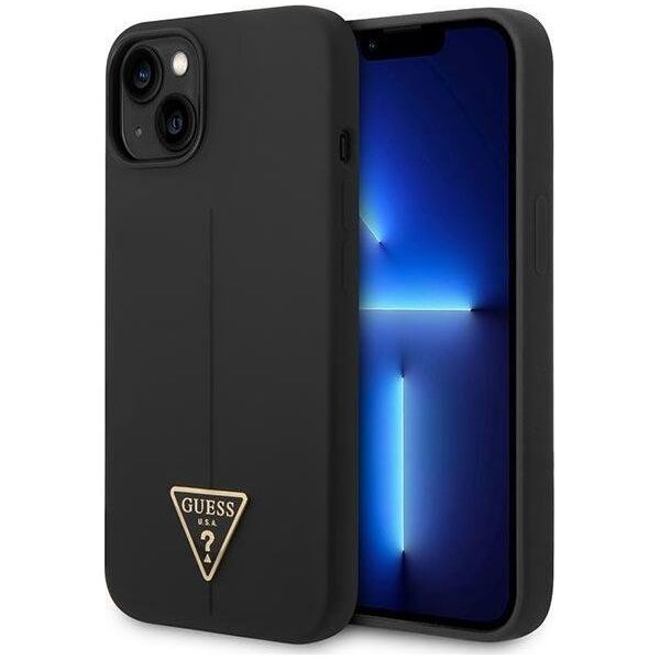 Guess Etui Guess GUHCP14MSLTGK Apple iPhone 14 Plus czarny/black hardcase Silicone Triangle