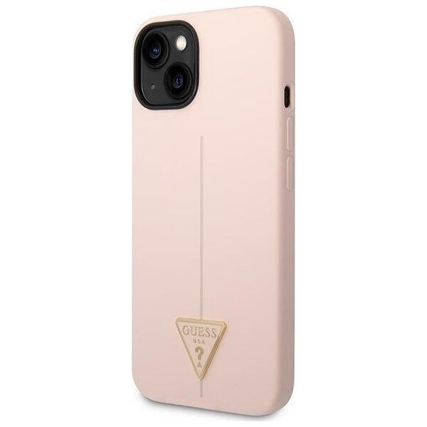 Guess Etui Guess GUHCP14MSLTGP Apple iPhone 14 Plus różowy/pink hardcase Silicone Triangle