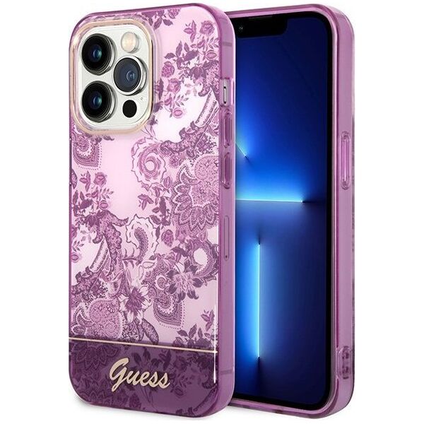 Guess Etui Guess GUHCP14XHGPLHF Apple iPhone 14 Pro Max fuksja/fuschia hardcase Porcelain Collection