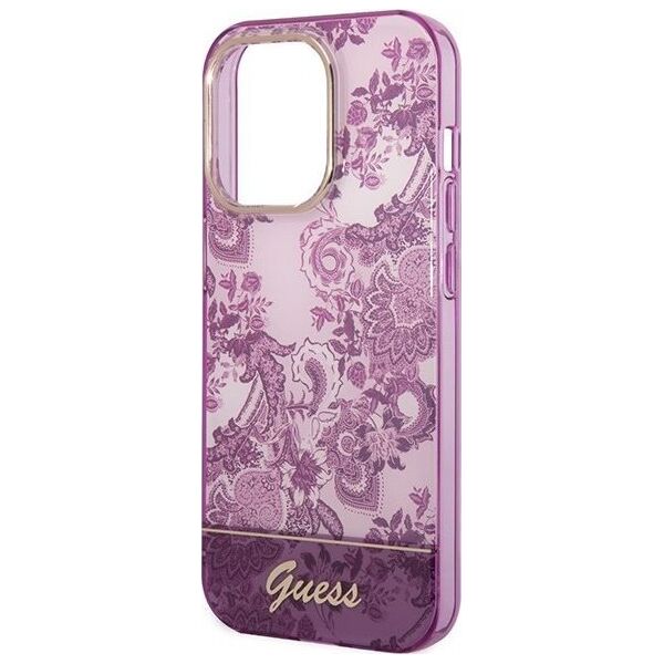 Guess Etui Guess GUHCP14XHGPLHF Apple iPhone 14 Pro Max fuksja/fuschia hardcase Porcelain Collection